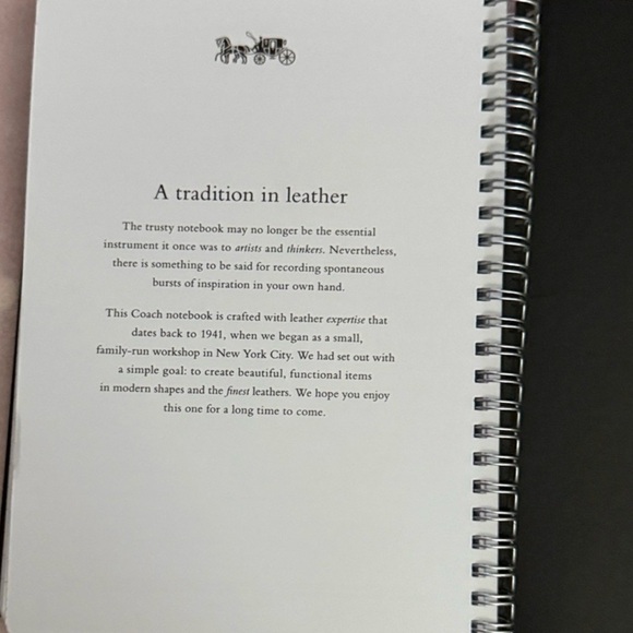 Coach Brown Signature Leather Canvas Notebook - Picture 4 of 6